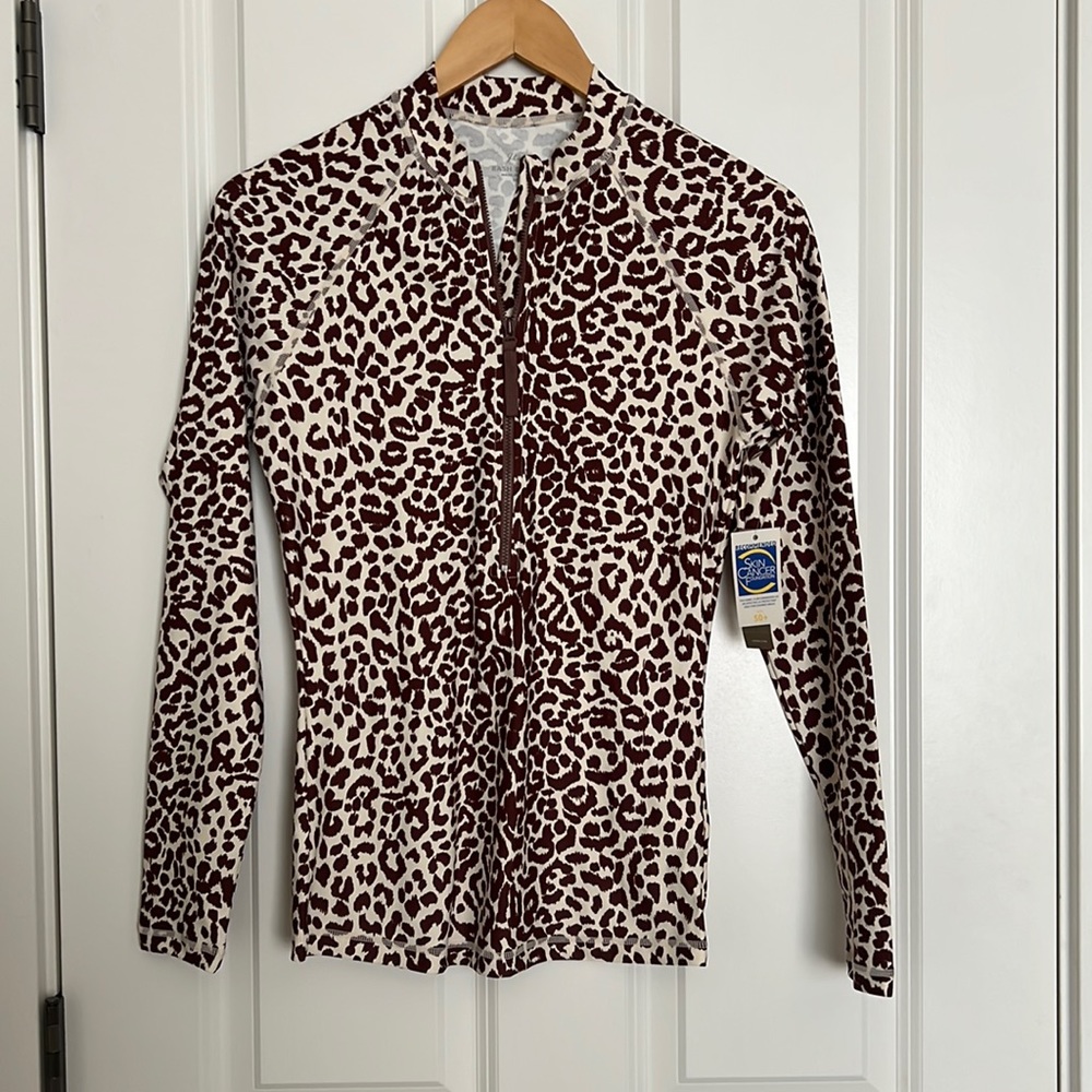 Brand-new leopard print J. Crew rash guard